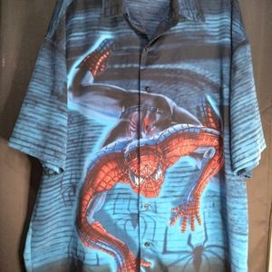 Vintage Spider-Man button up shirt 2002